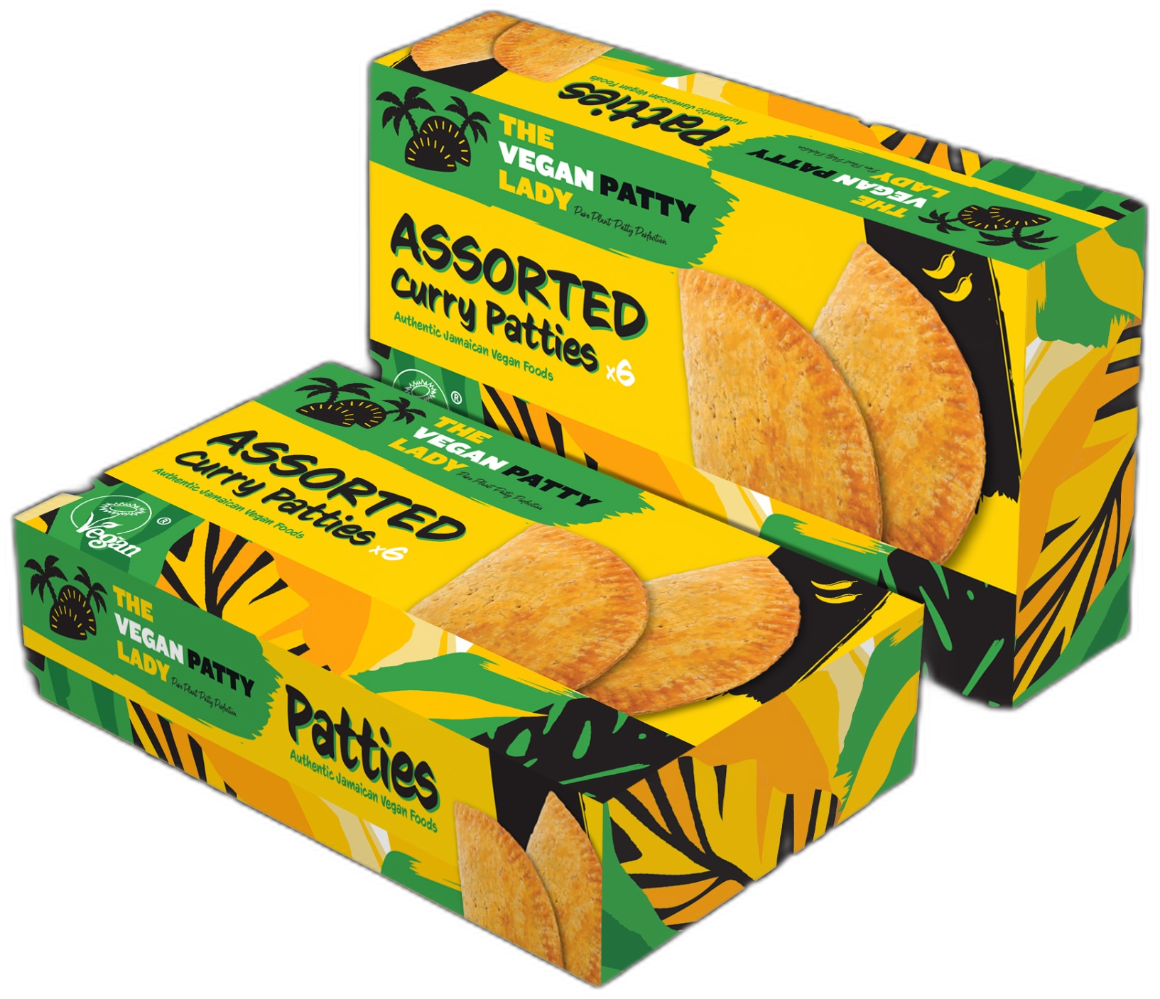 Box of 6 assorted Jamaican vegan cocktail patties