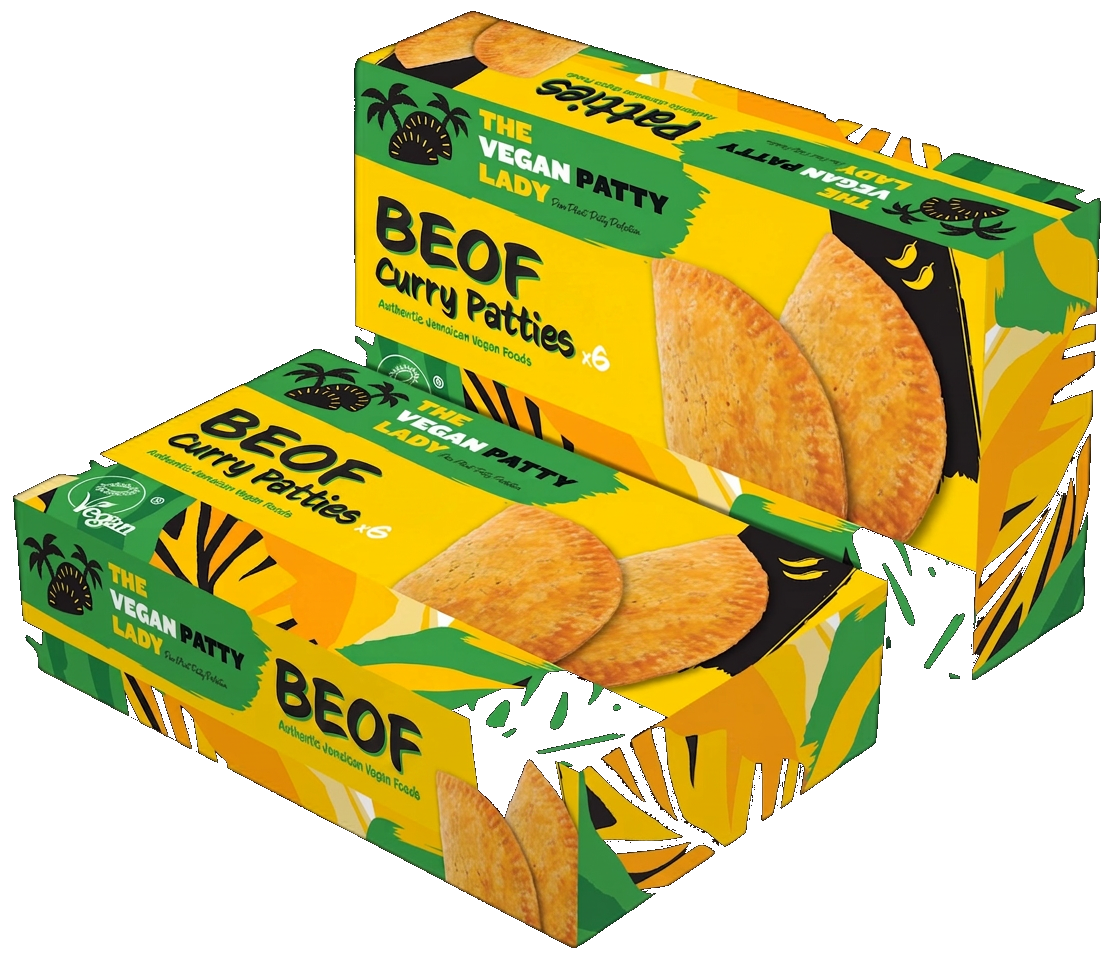 Box of 6 Beof Jamaican vegan cocktail patties